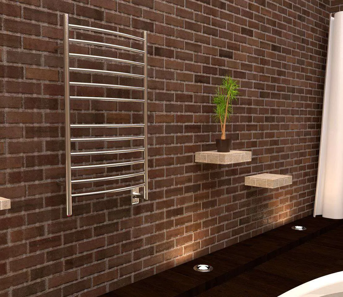 Amba Radiant Large Curved Plug-in and Hardwired Towel Warmer - 23.6"w x 41.3"h