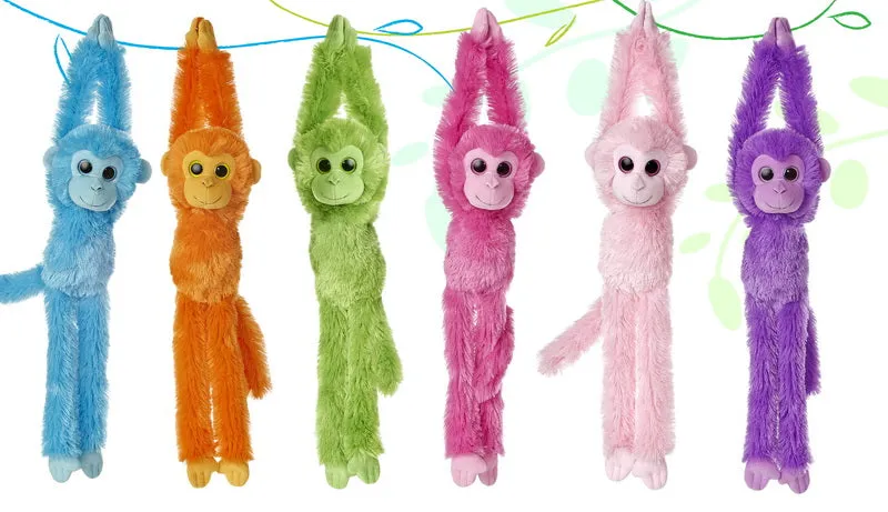 AURORA HANGING CHIMPS BRIGHT COLOURS ASSORTED STYLES