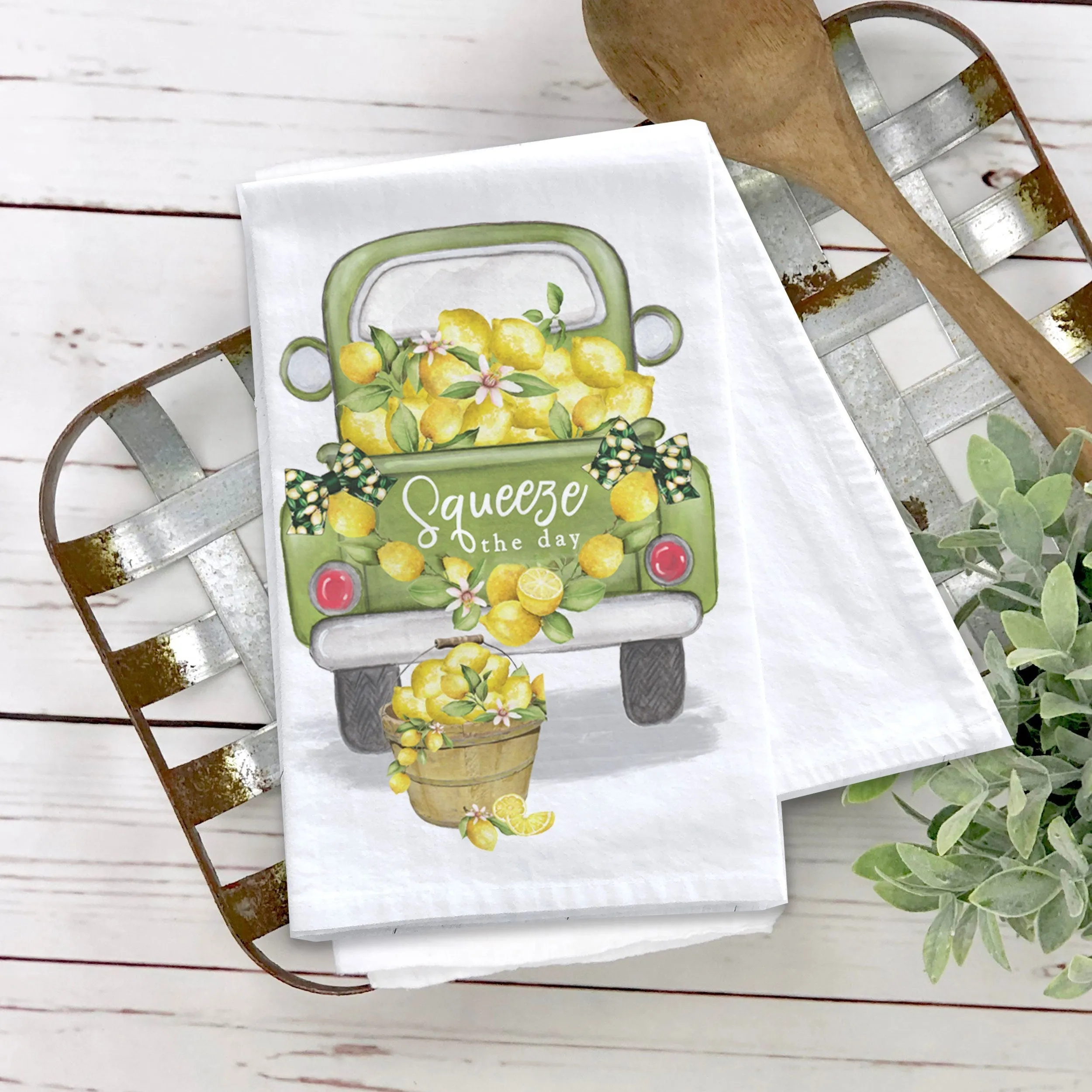 cute summer lemon tea towel squeeze the day adorable rustic truck farmhouse lemonade lemon tea towels dish towels for decoration farmhouse