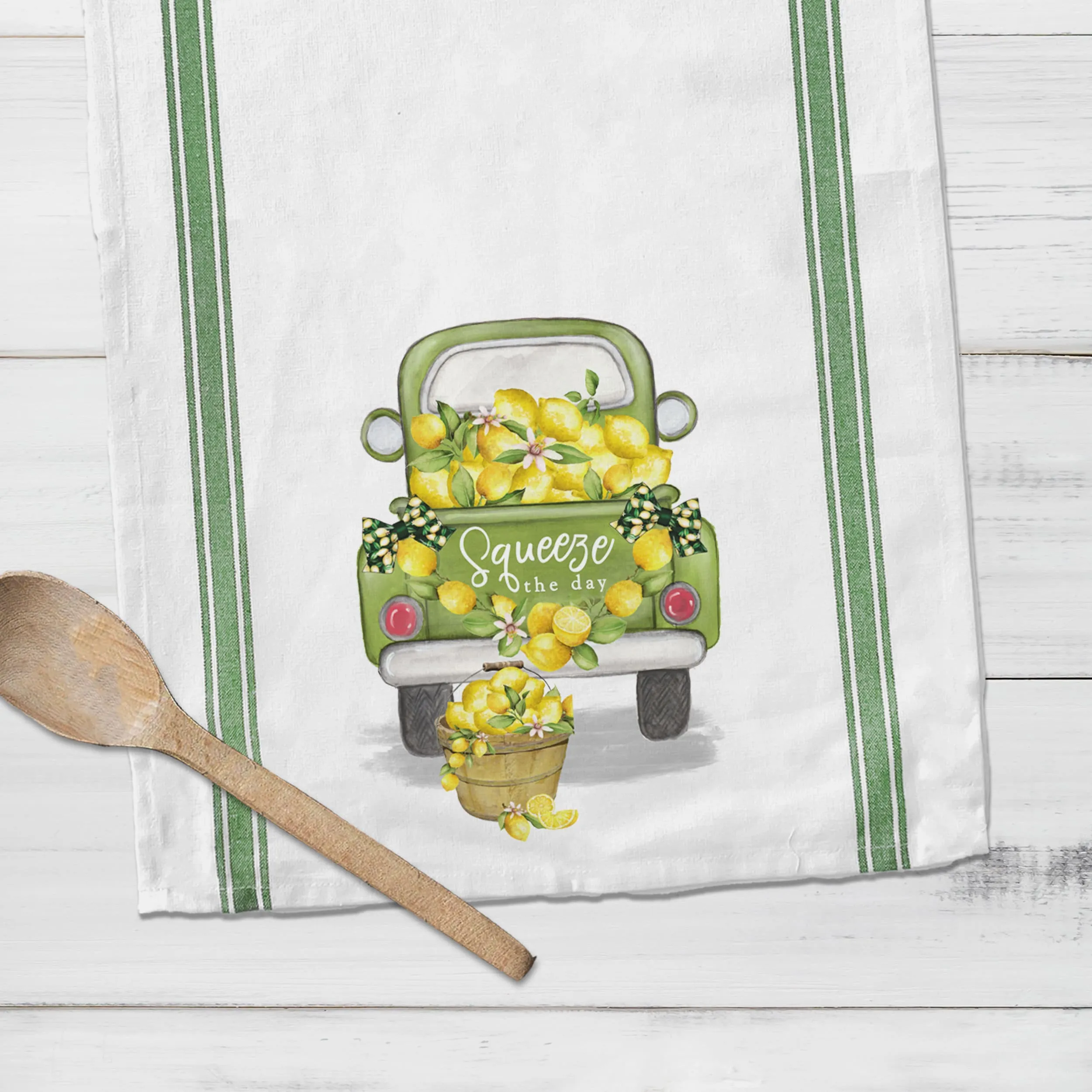 cute summer lemon tea towel squeeze the day adorable rustic truck farmhouse lemonade lemon tea towels dish towels for decoration farmhouse