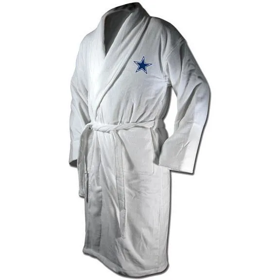 Dallas Cowboys Men's White Terrycloth Bathrobe