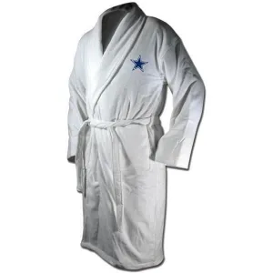 Dallas Cowboys Men's White Terrycloth Bathrobe