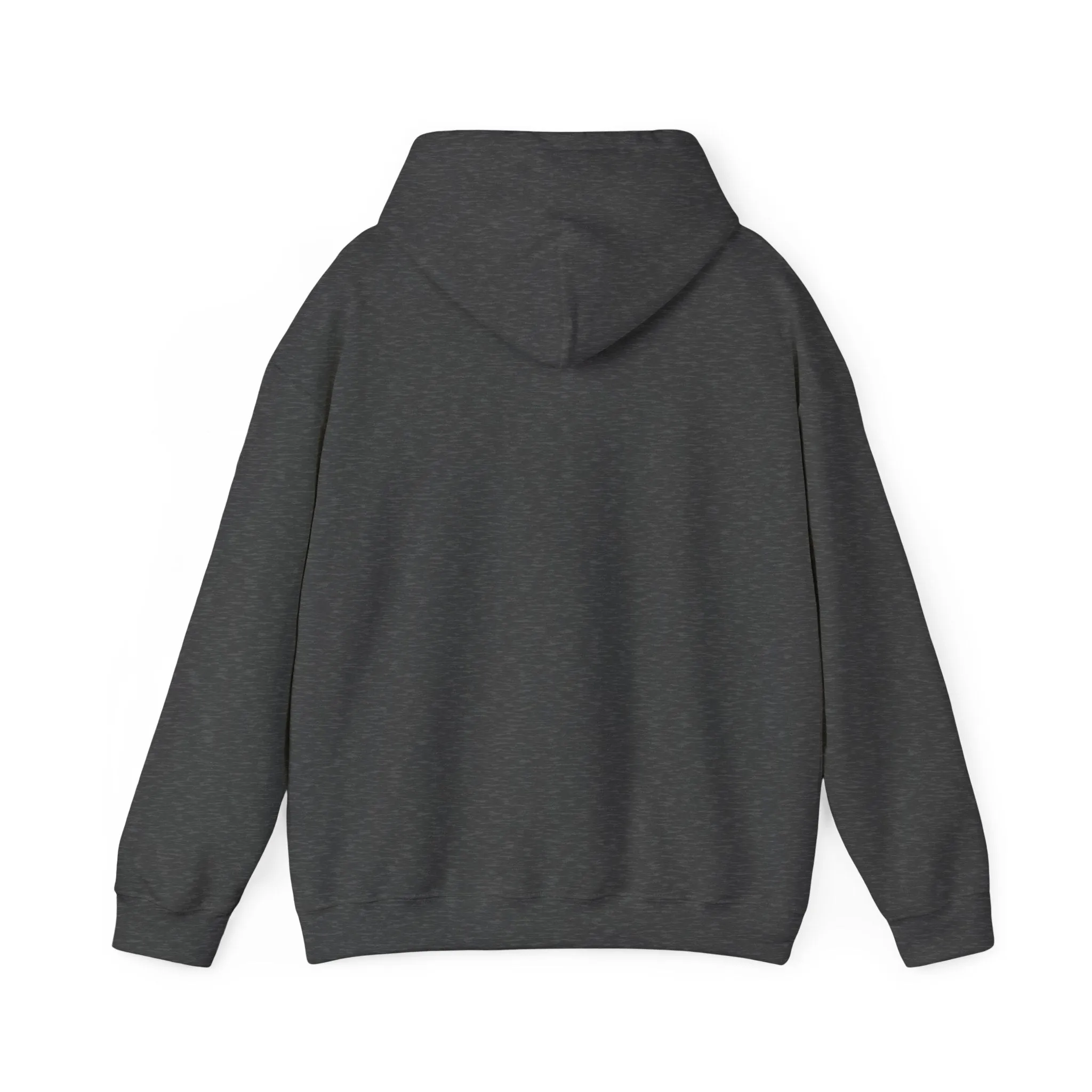 Unisex Heavy Blend™ Hooded Sweatshirt Basic Charcoal, Grey colors. Inside message of strength